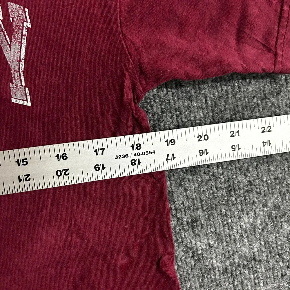 Champion T-Shirt Mens Medium Maroon Lee University Collegiate Short Sleeve - Picture 5 of 9